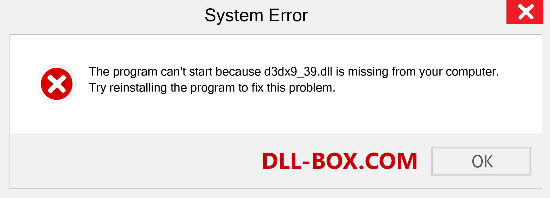  d3dx9_39.dll file is missing?. Download for Windows 7, 8, 10 - Fix  d3dx9_39 dll Missing Error on Windows, photos, images